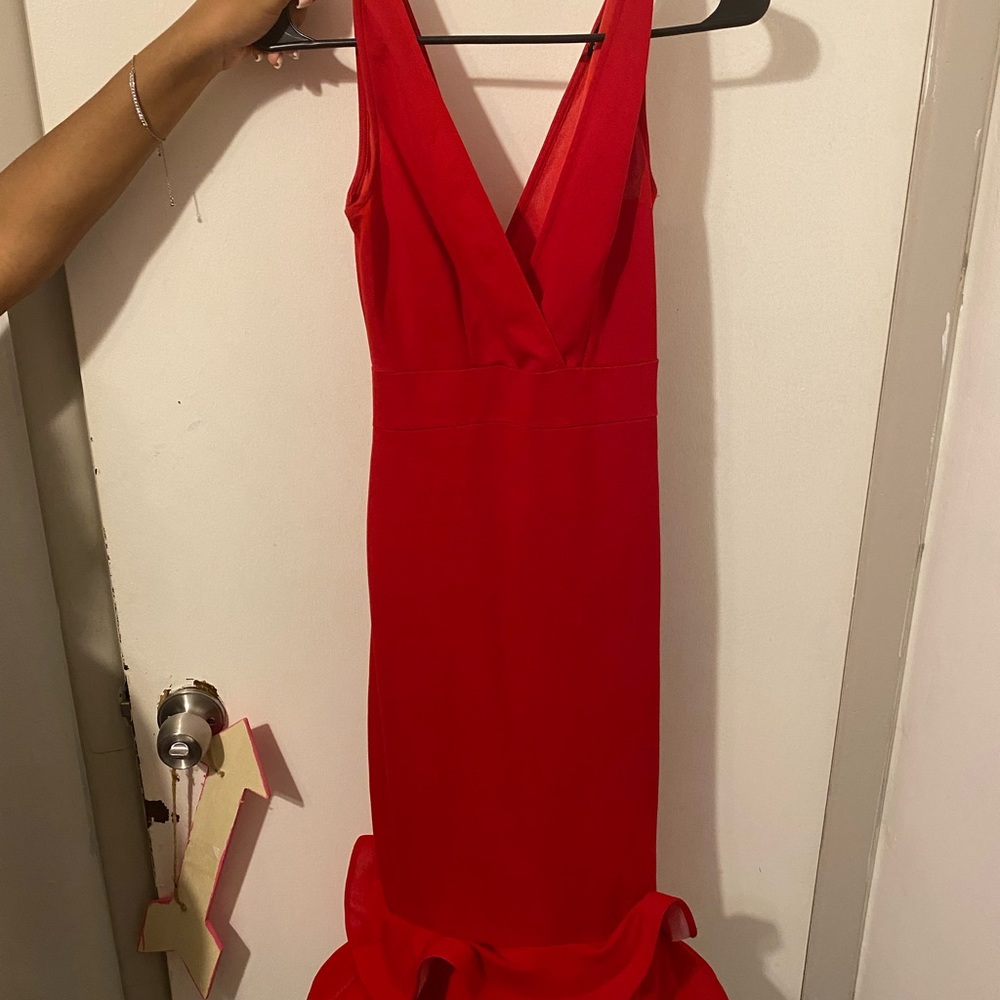 Red Ruffle Dress